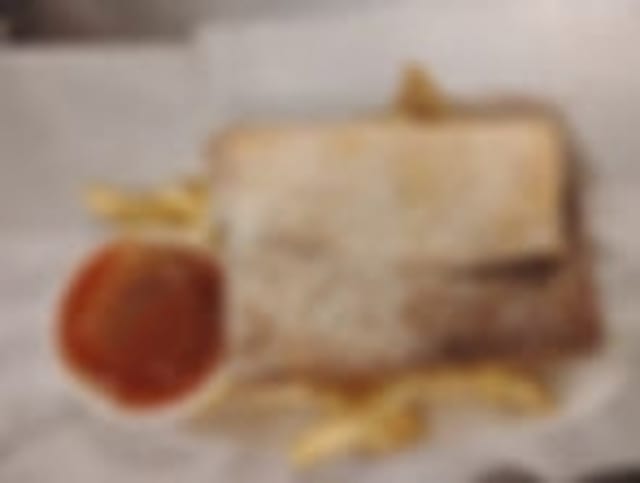 Pizza Puff w/ Fries and Pop.